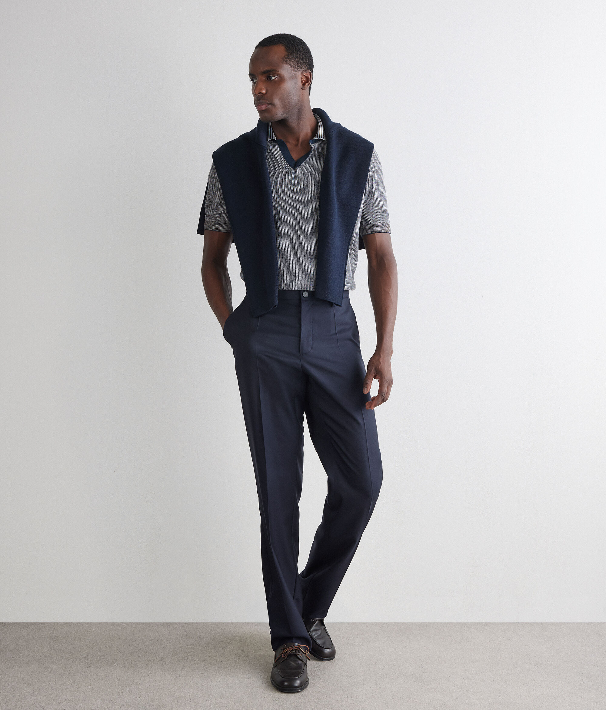 Polo de piqué mouliné