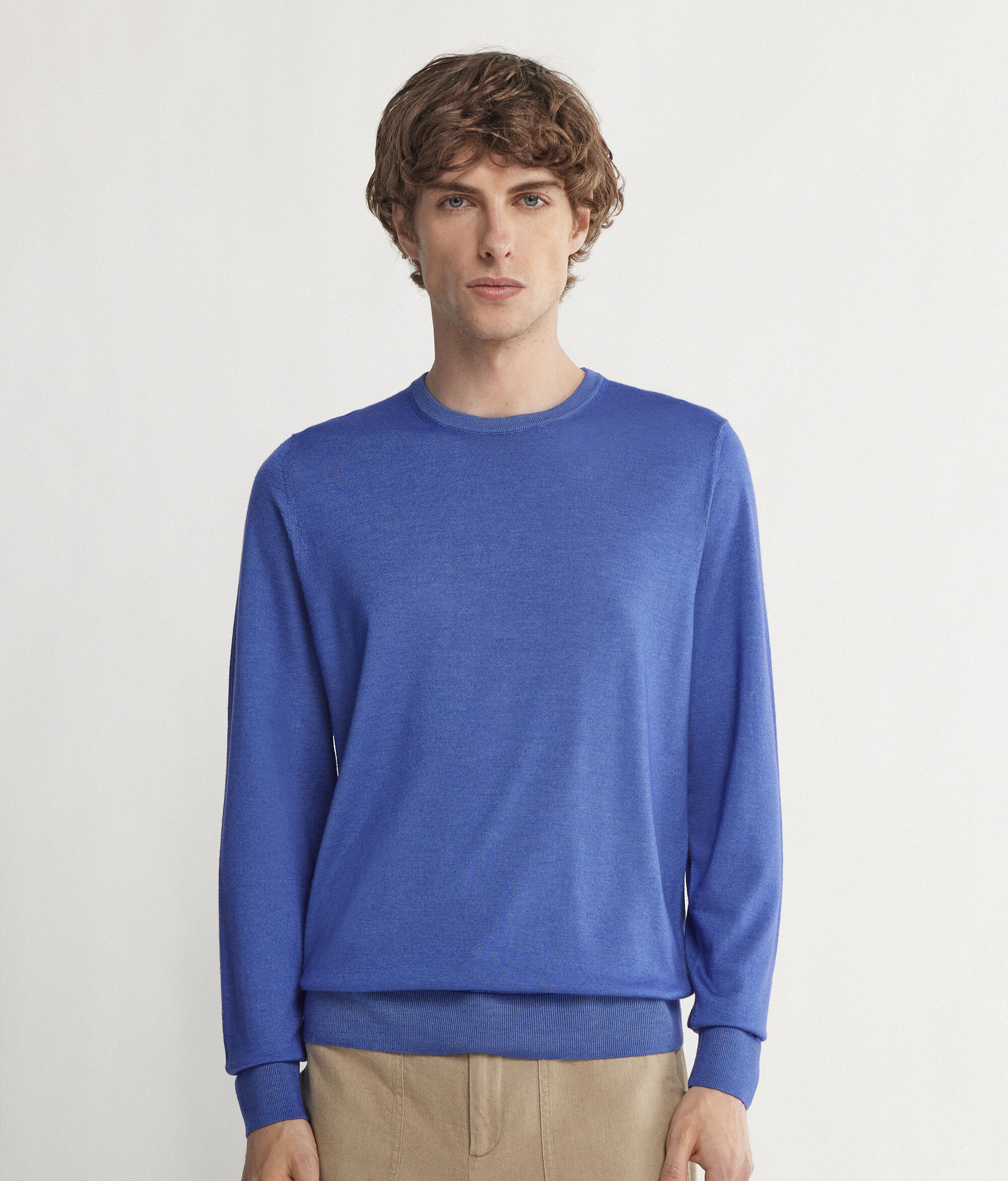 Pull homme en cachemire ultra-fin à col rond