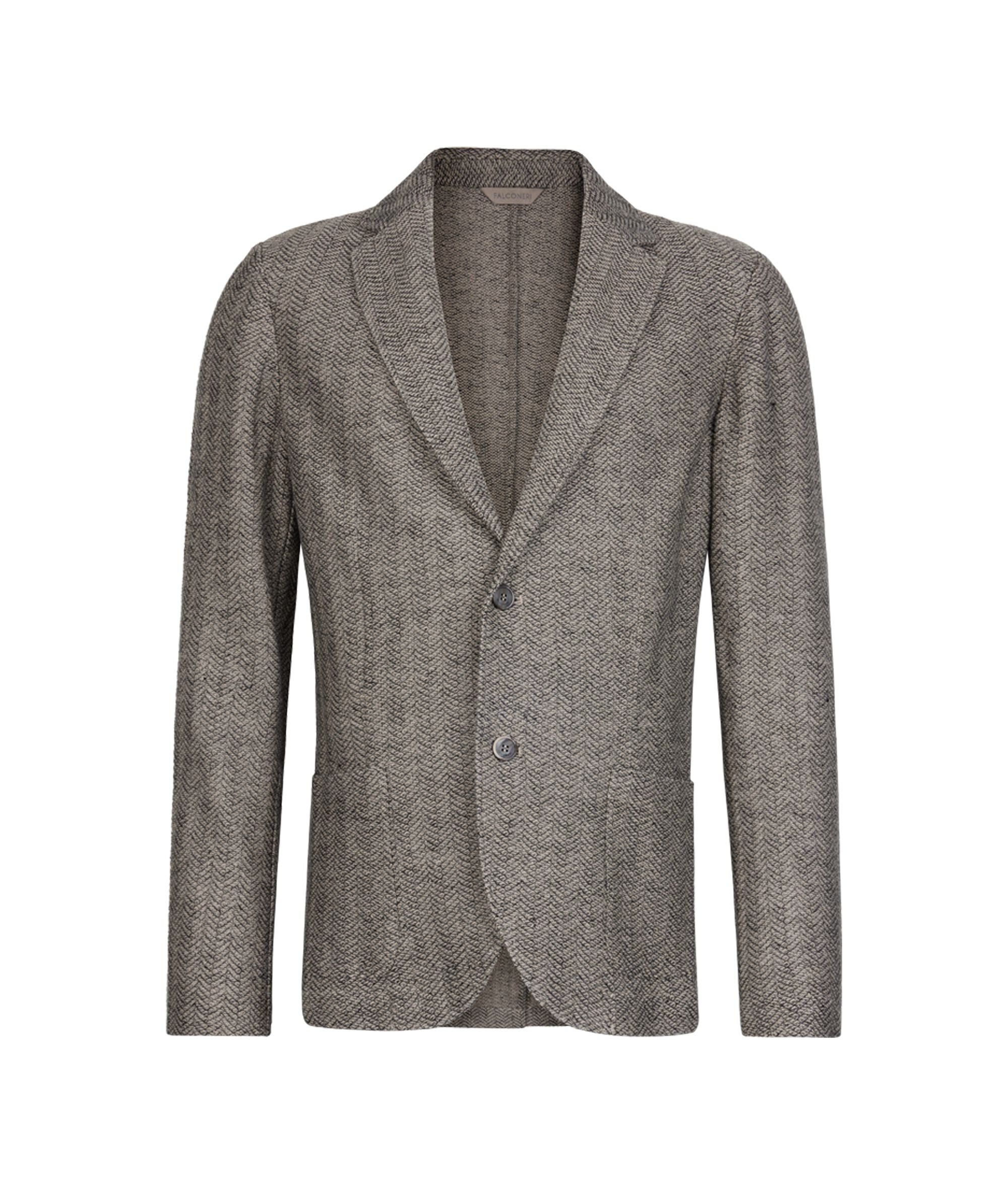 Herringbone textured jersey jacket