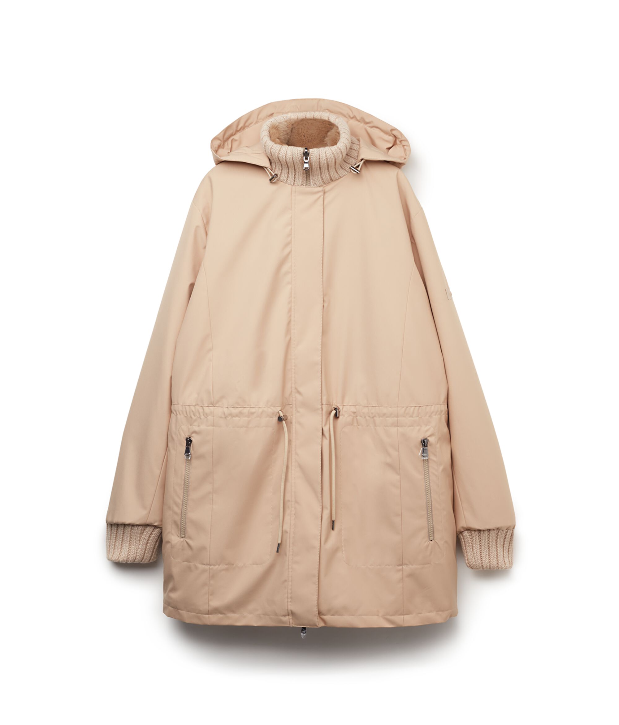Funktionsjacke zum Wenden mit Kaninchenfutter