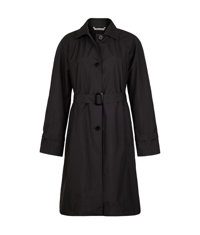 Falconeri Long Technical Trench Coat Woman Black