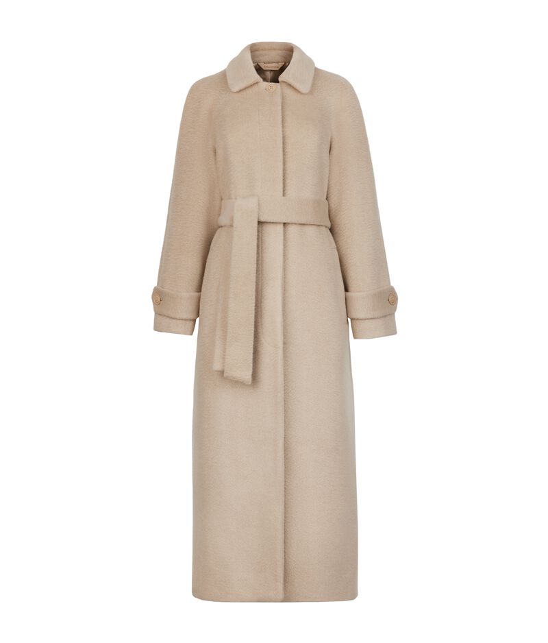 Falconeri Cashmere fabric long coat Woman Beige Corda
