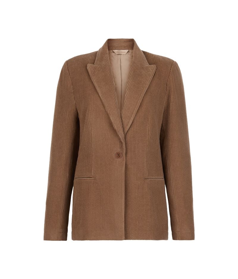 Falconeri Wool and cashmere velvet jacket Woman Wheat Size L