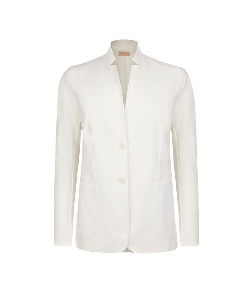 Falconeri Denim Jersey Jacket Woman White