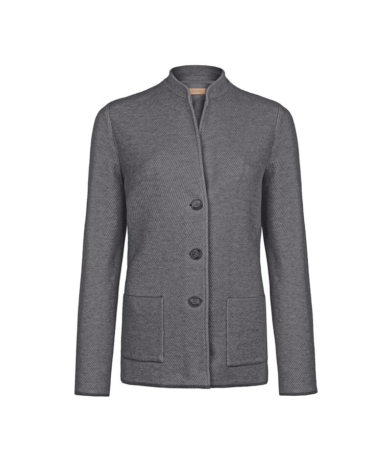 Falconeri Two-tone wool and cashmere jacket Woman Heather Gray Size M