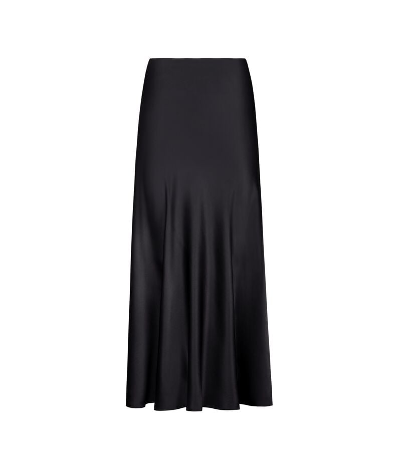 Falconeri Silk Satin Skirt Woman Black