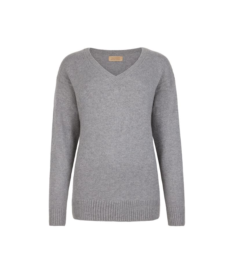 Falconeri Ultrasoft Cashmere cable-knit detail sweater Woman Heather Gray Size XS