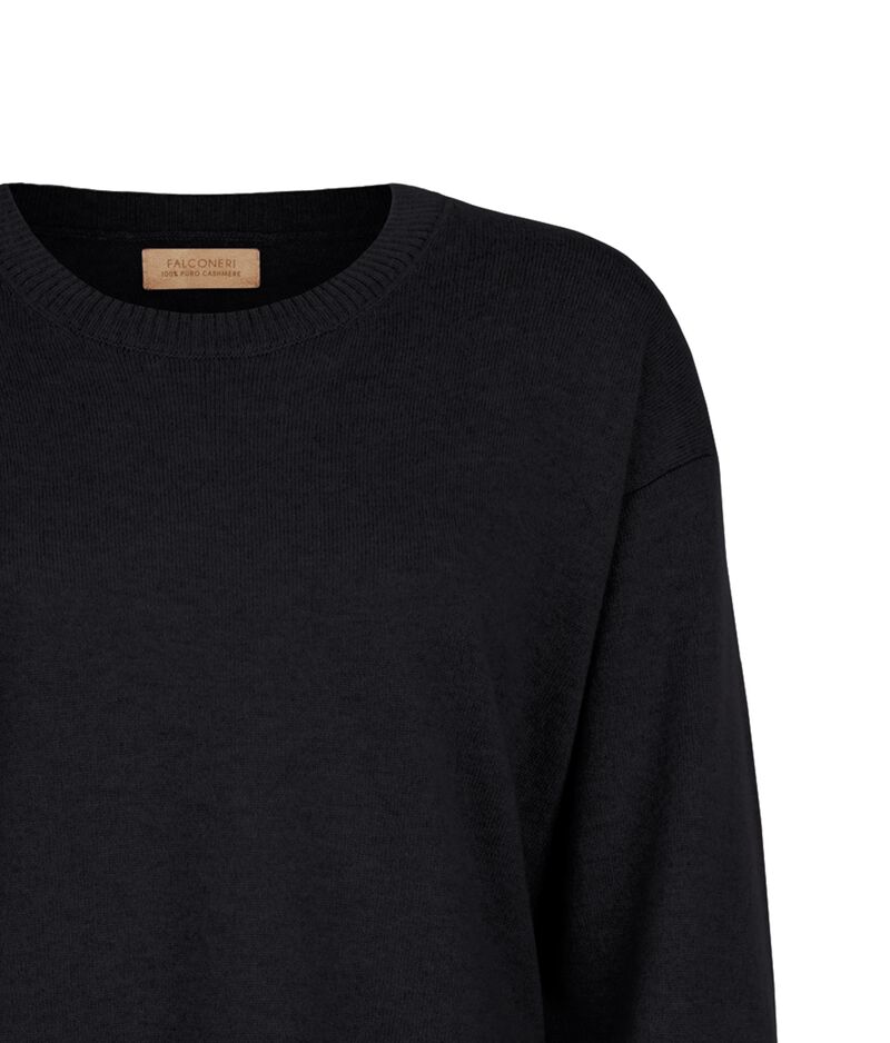 Falconeri Ultrasoft Cashmere sweater with slits Woman Black Size LL
