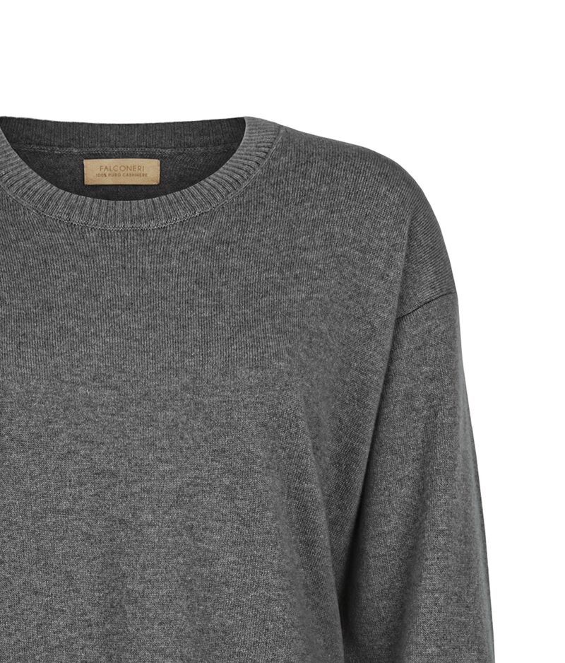 Falconeri Ultrasoft Cashmere sweater with slits Woman Dark Gray Size M