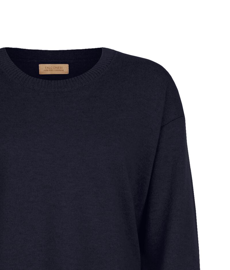 Falconeri Ultrasoft Cashmere sweater with slits Woman Navy Blue Size XS