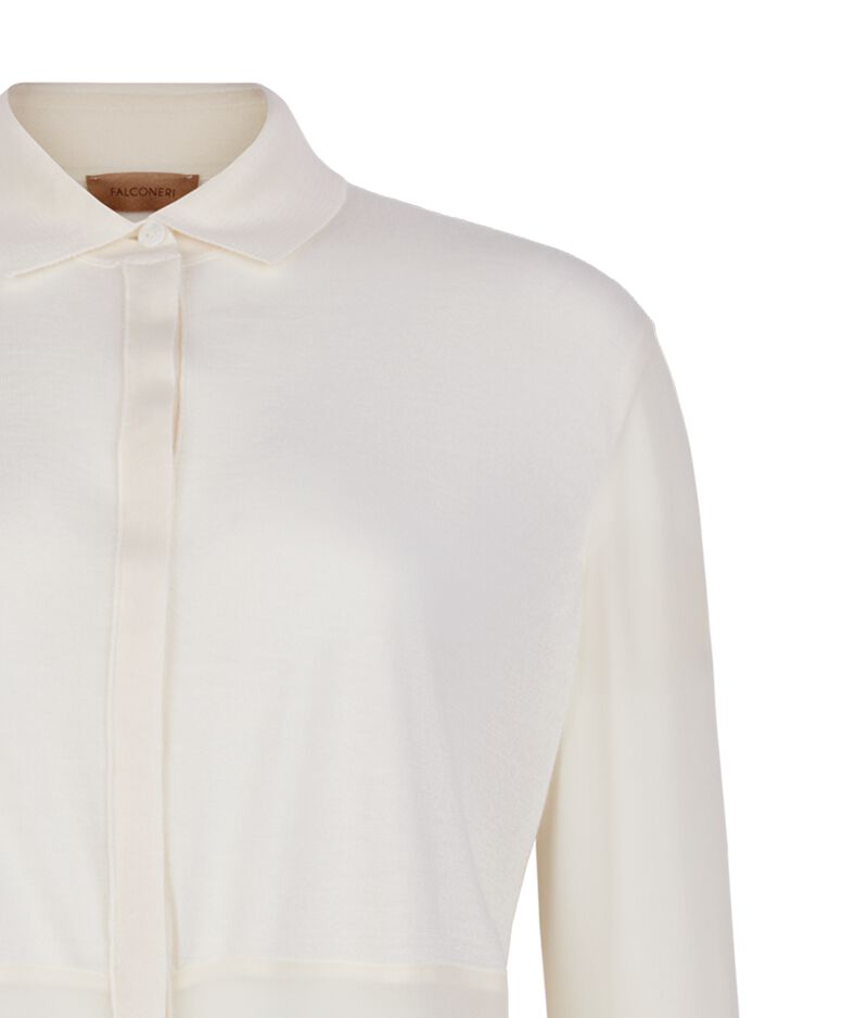 Falconeri Silk and cashmere shirt Woman Bow Size XS