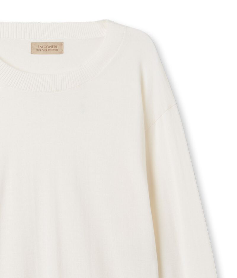 Falconeri Cashmere Crew Neck Sweater with Slits Woman Bow Size LL