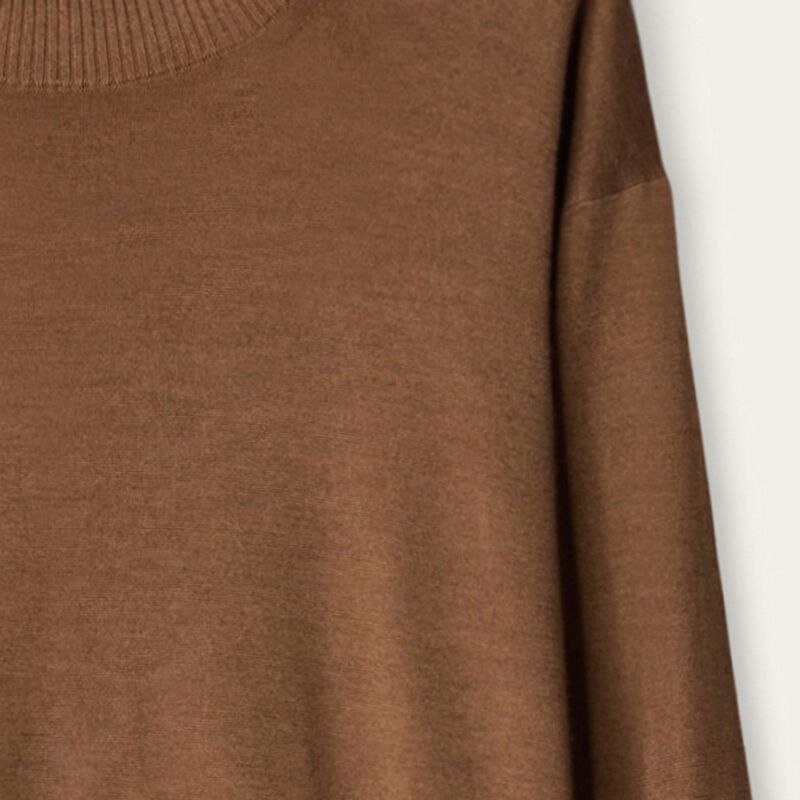 Falconeri Cashmere Crew Neck Sweater with Slits Woman Flaxseed Beige Size XS