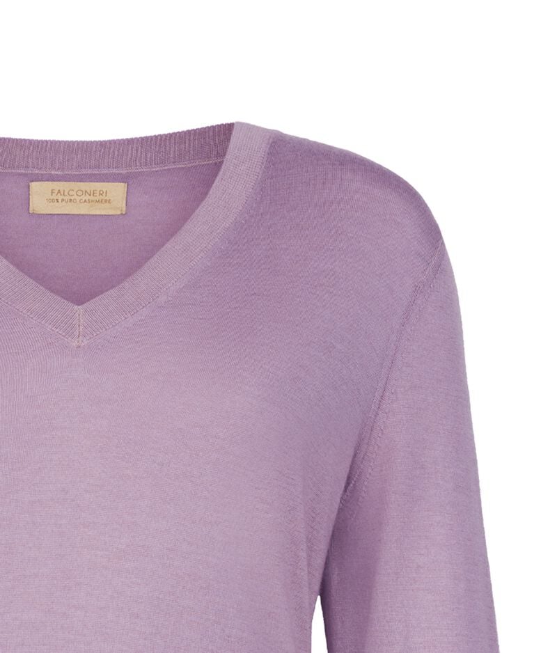 Falconeri Ultrafine Cashmere V-Neck Sweater Woman Provence Size L