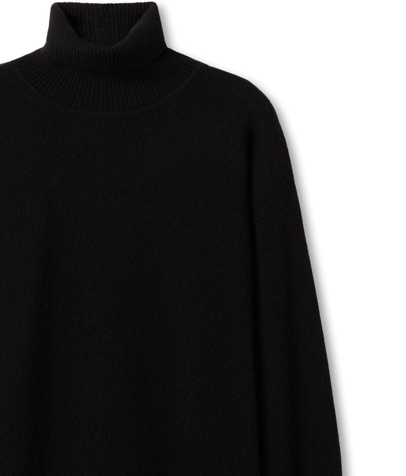 Falconeri Ultrasoft Cashmere Turtleneck Sweater with Slits Woman Black Size LL