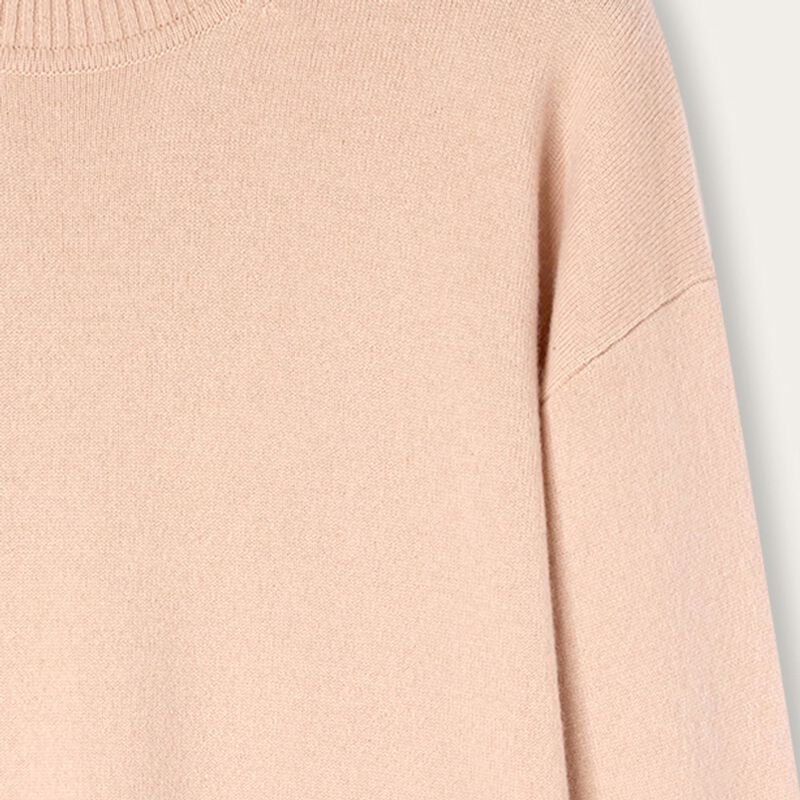 Falconeri Ultrasoft Cashmere Turtleneck Sweater with Slits Woman Petal Rose Pink Melange Size XS