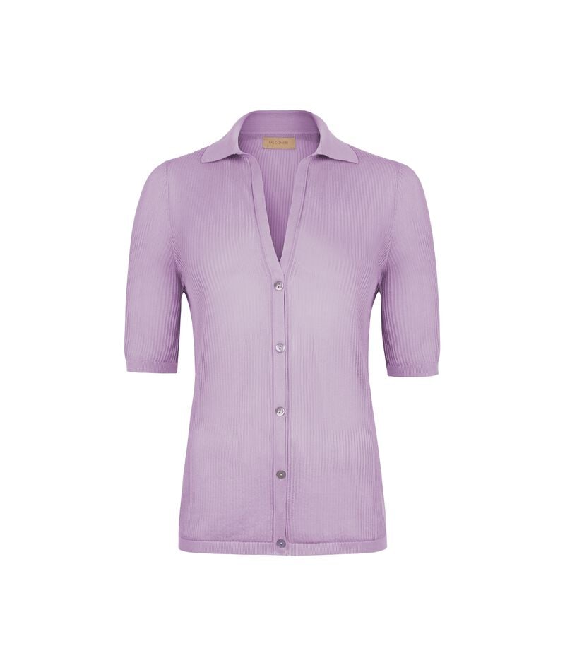 Falconeri Short-sleeved openwork cardigan Woman Provence Size LL