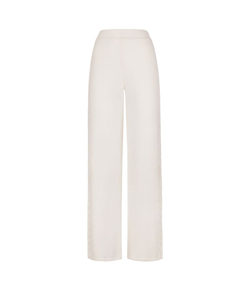 Falconeri Ultrasoft Cashmere pants with cable-knit design Woman Bow Size L