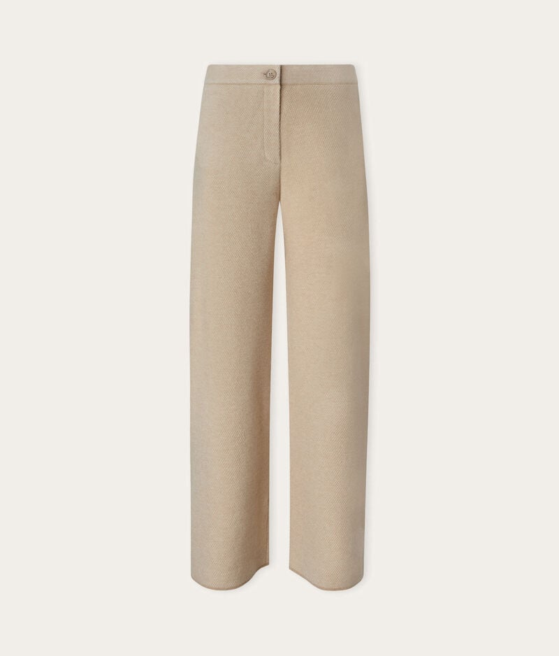 Falconeri Two-tone wool and cashmere pants Woman Melange Rope Size XS