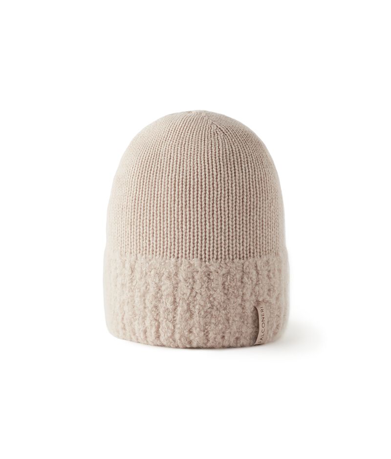 Falconeri Ultrasoft Cashmere and bouclé cap Woman Melange Rope Size TU