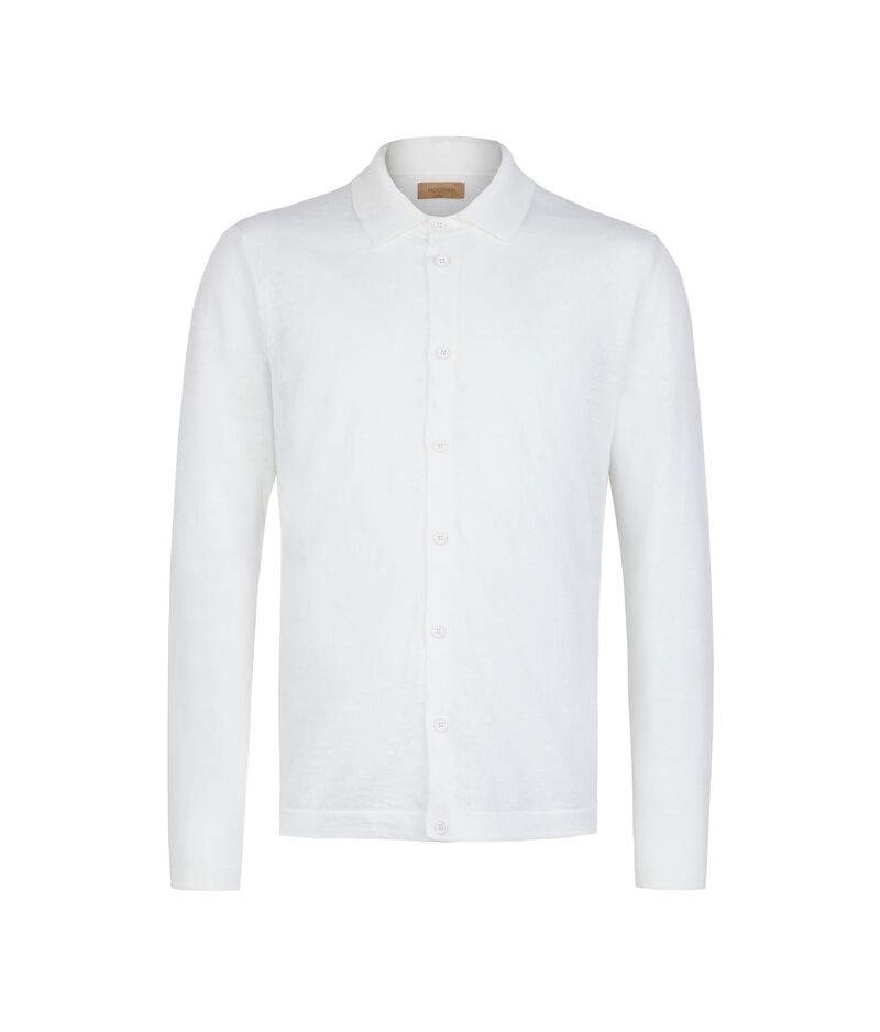 Falconeri Cotton linen shirt Man White Size 48