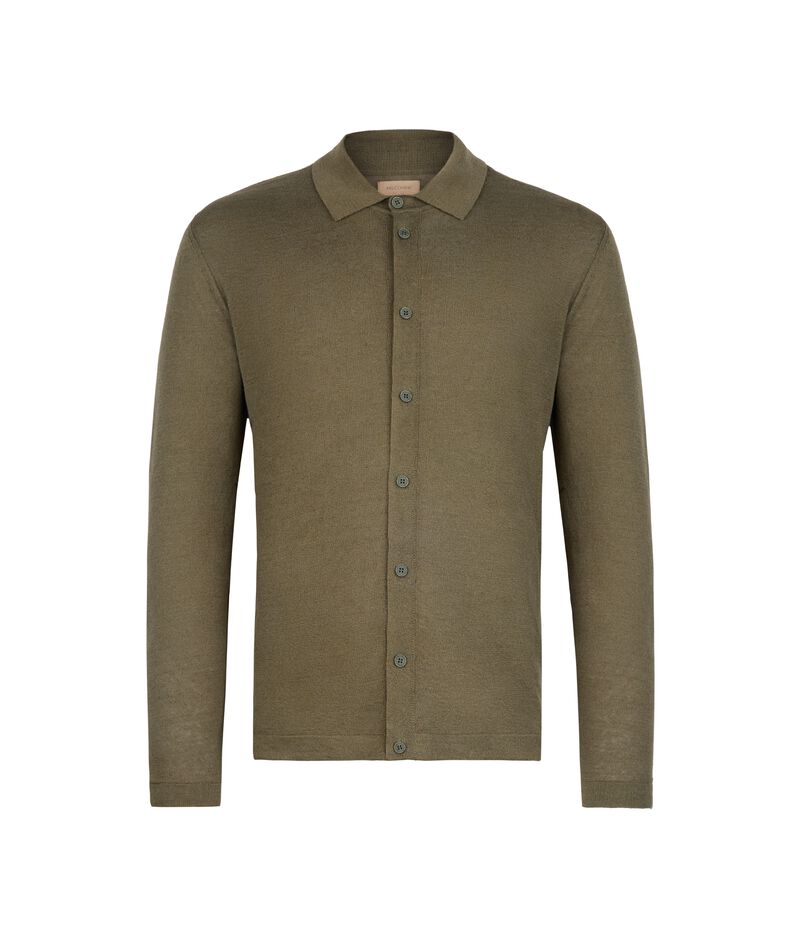 Falconeri Cotton linen shirt Man Jungle Size 48
